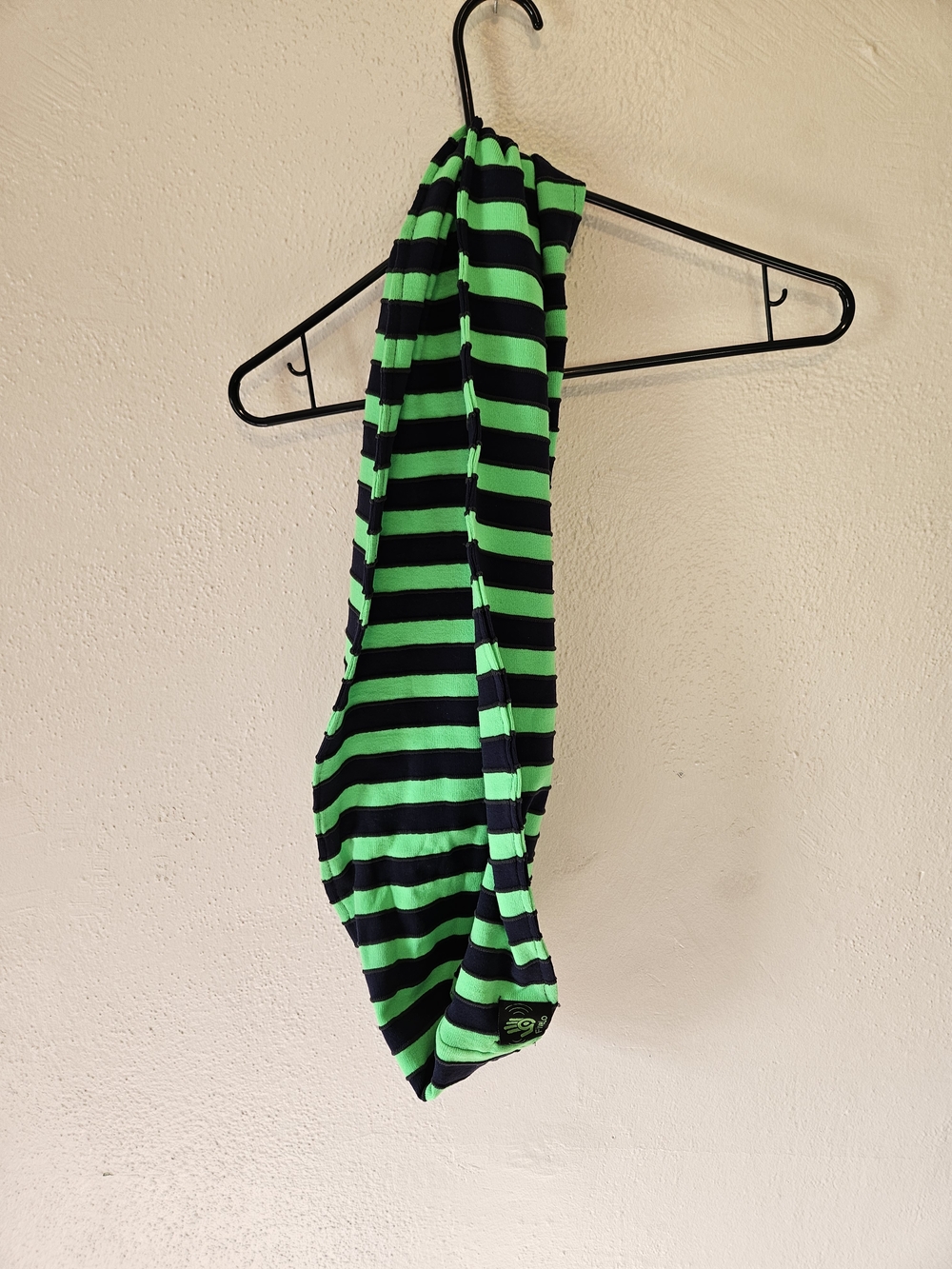 Striped Green & Black Infinity Scarf